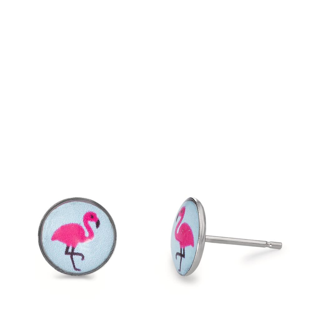 Stud earrings Hypoallergenic Flamingo Ø8 mm