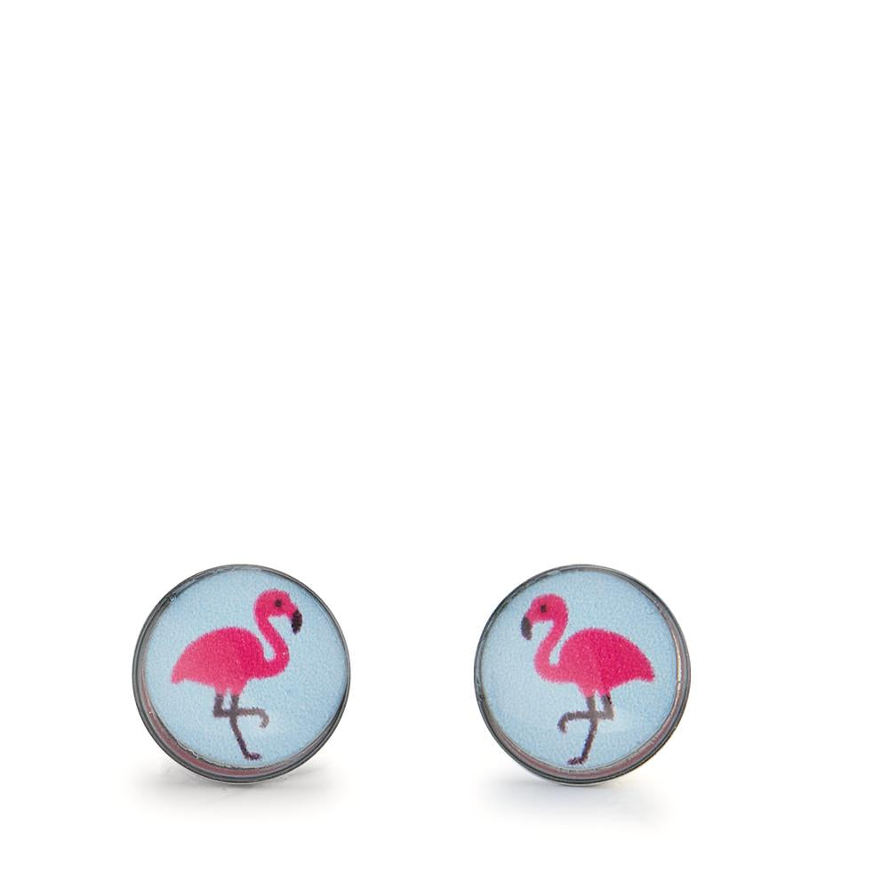 Stud earrings Hypoallergenic Flamingo Ø8 mm