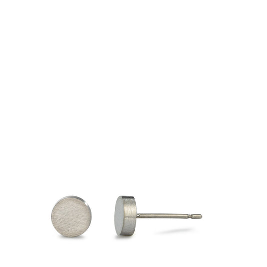 Stud earrings Titanium Ø6 mm