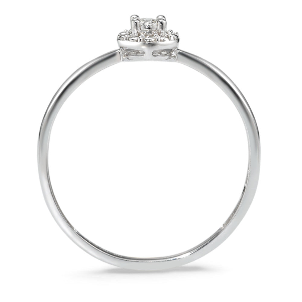 Solitaire ring 18k White Gold Diamond 0.02 ct, w-si