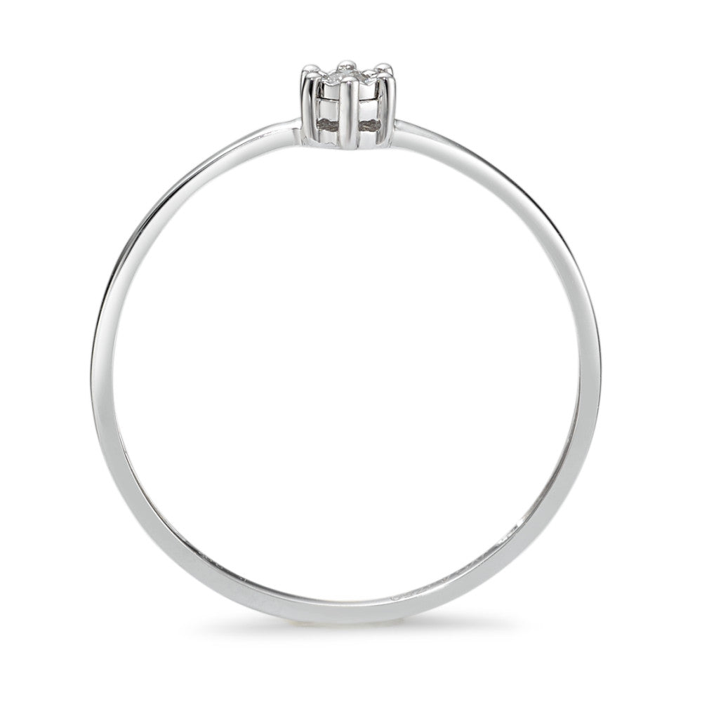 Solitaire ring 18k White Gold Diamond 0.02 ct, w-si