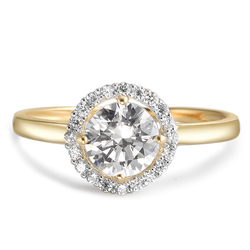 Ring 9k Yellow Gold Zirconia