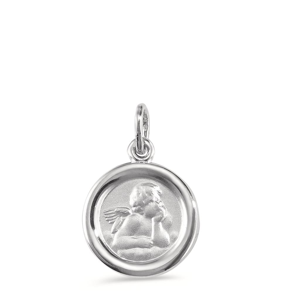 Pendant Silver Rhodium plated Guardian Angel Ø12 mm