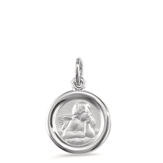 Pendant Silver Rhodium plated Guardian Angel Ø12 mm