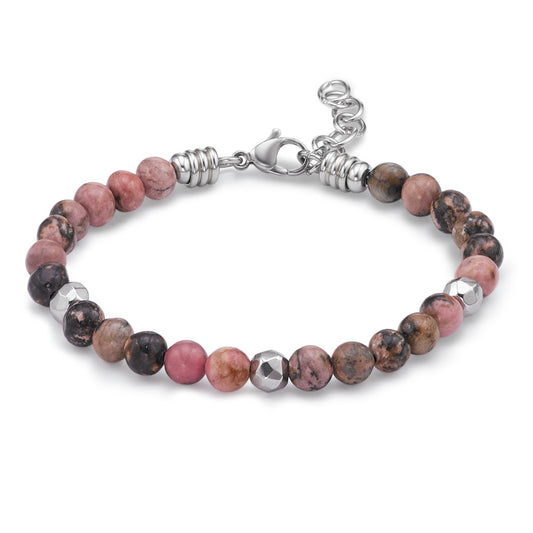 Bracelet Stainless steel Agate 19-22 cm Ø6 mm