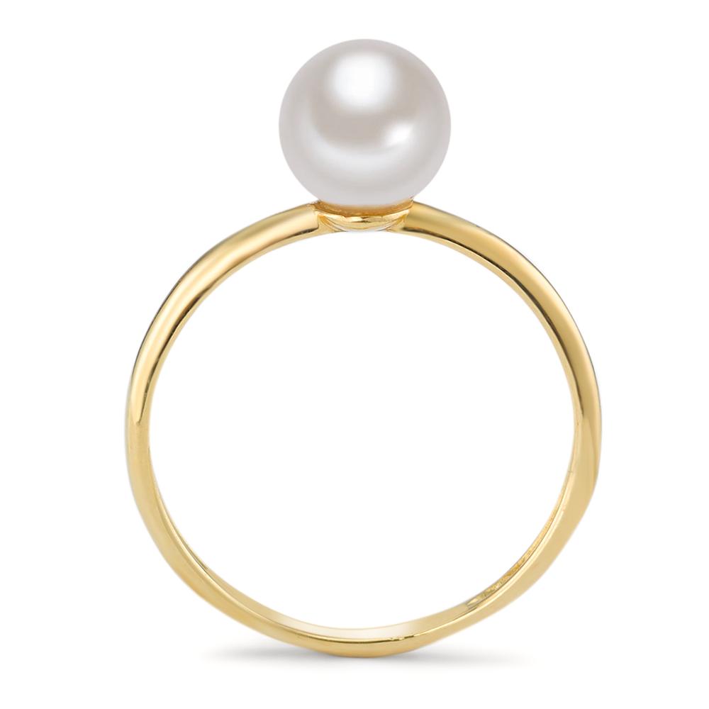 Ring 18k Yellow Gold Freshwater pearl