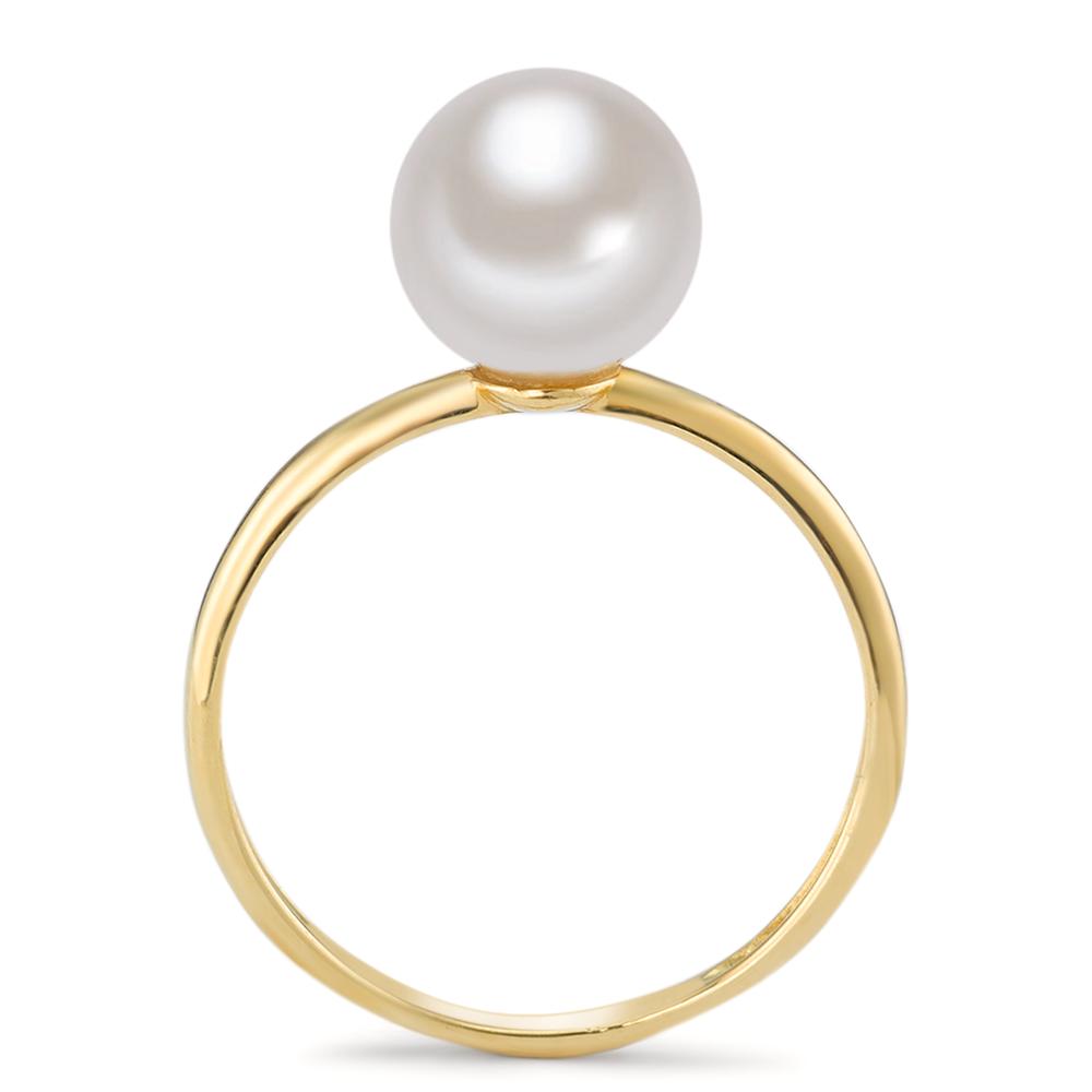 Ring 18k Yellow Gold Freshwater pearl