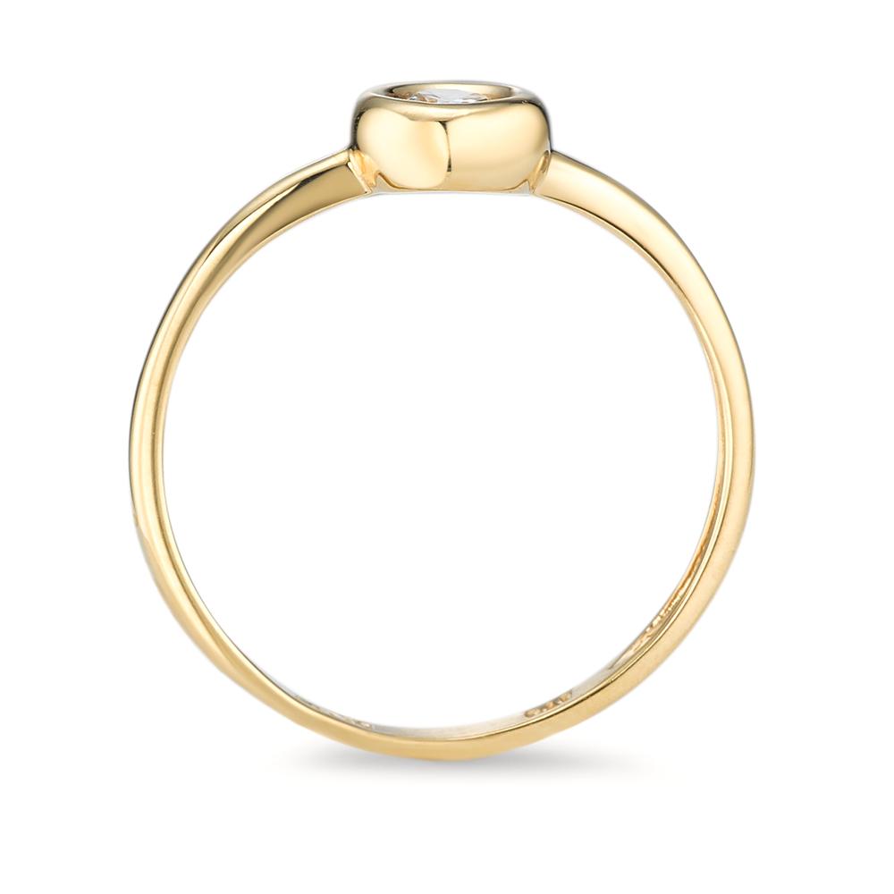 Solitaire ring 18k Yellow Gold Zirconia