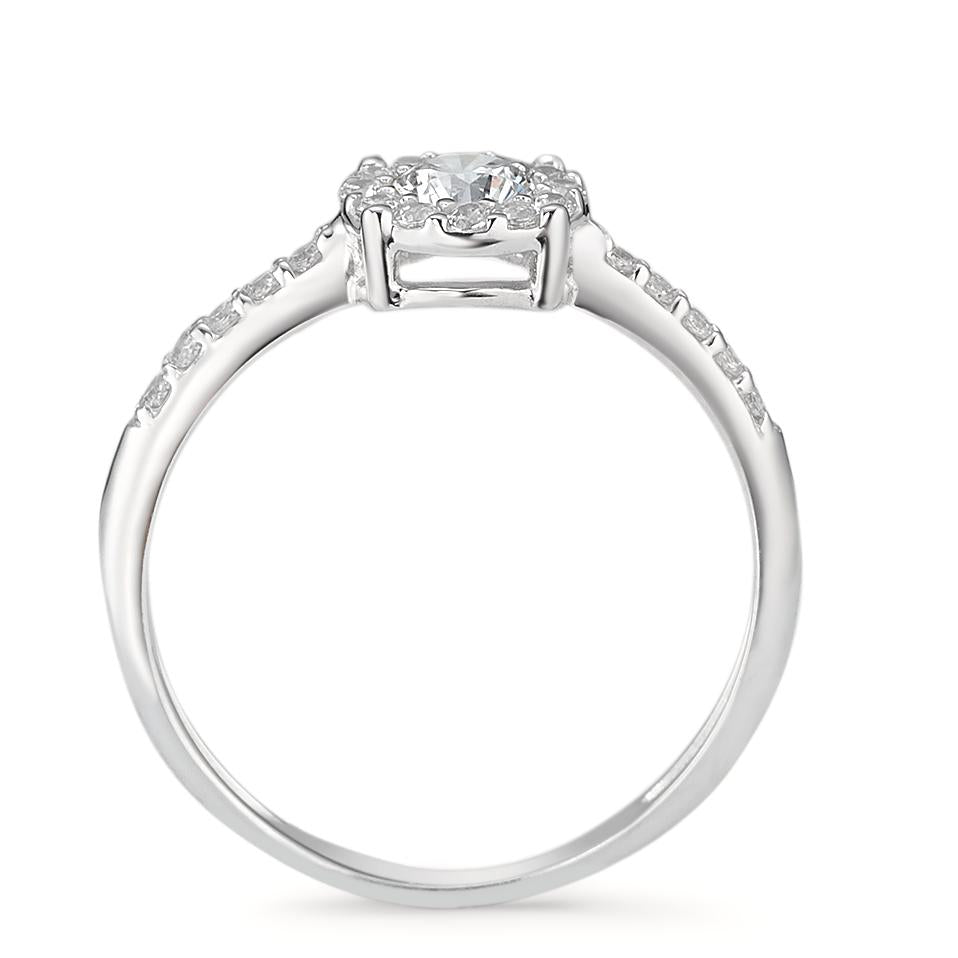 Solitaire ring 18k White Gold Zirconia