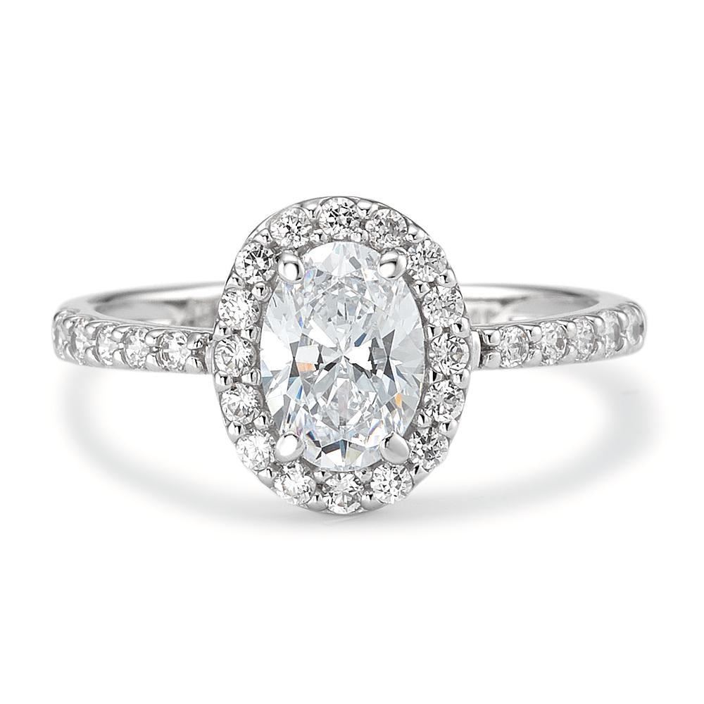 Solitaire ring 18k White Gold Zirconia