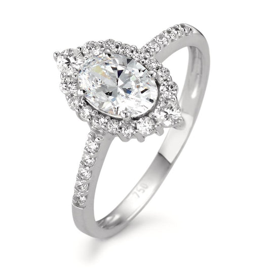 Ring 18k White Gold Zirconia