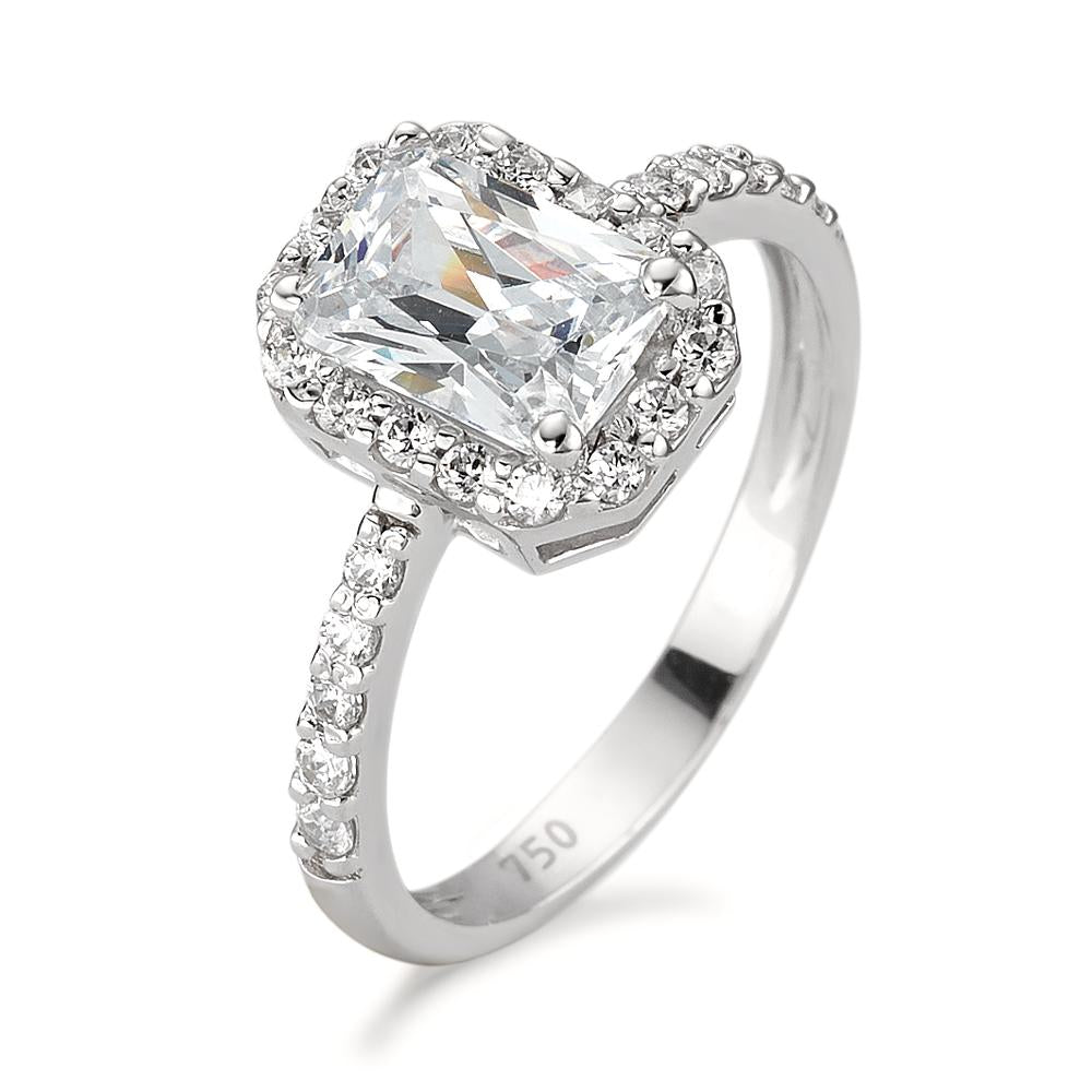 Ring 18k White Gold Zirconia