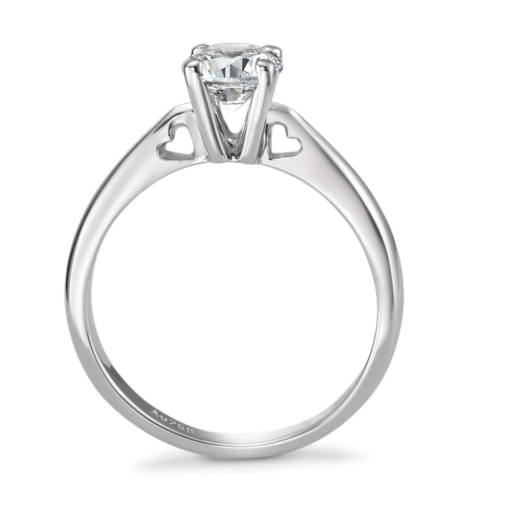 Solitaire ring 18k White Gold Zirconia