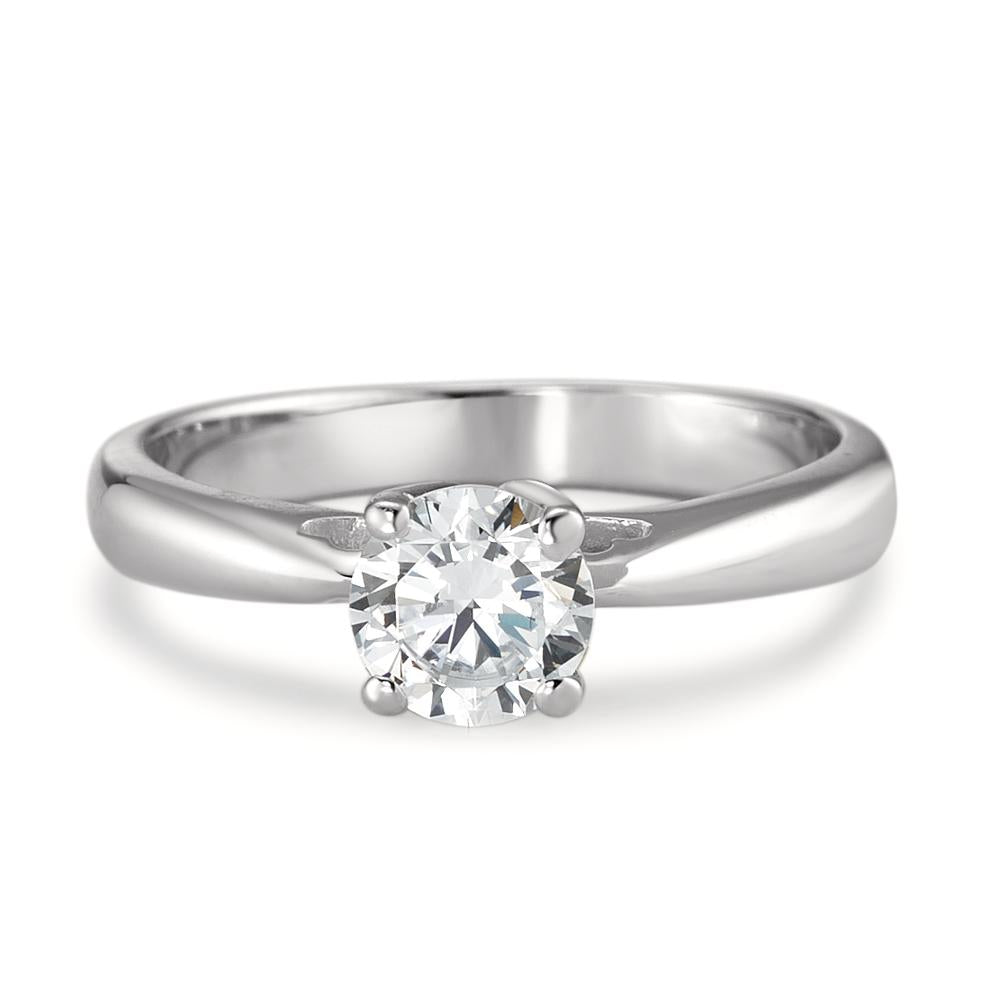 Solitaire ring 18k White Gold Zirconia