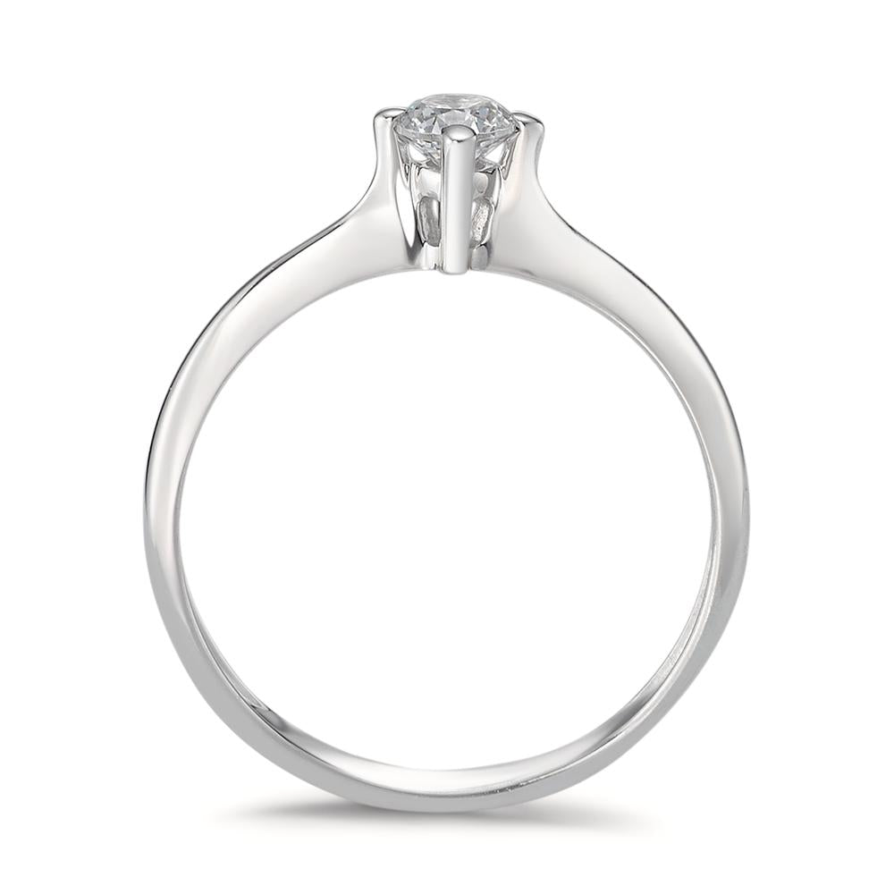 Solitaire ring 18k White Gold Zirconia