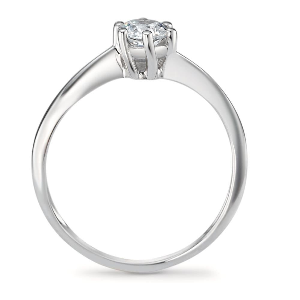 Solitaire ring 18k White Gold Zirconia