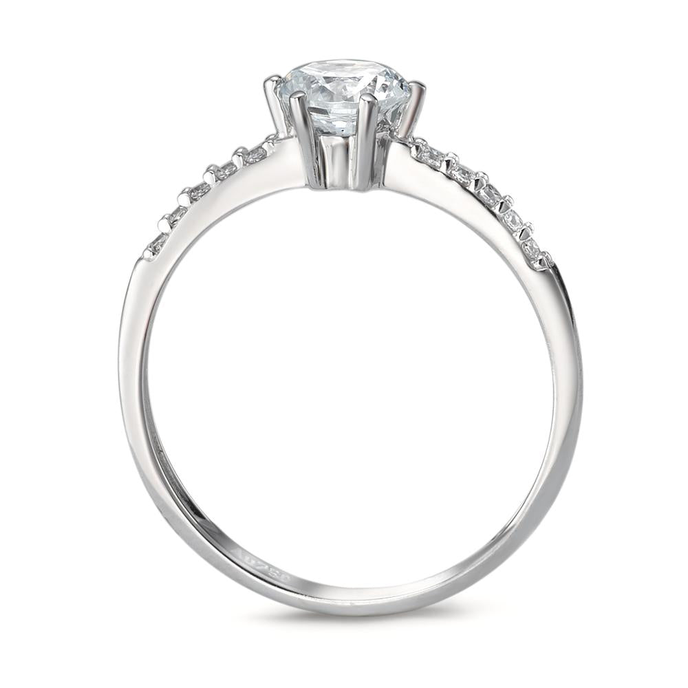 Solitaire ring 18k White Gold Zirconia