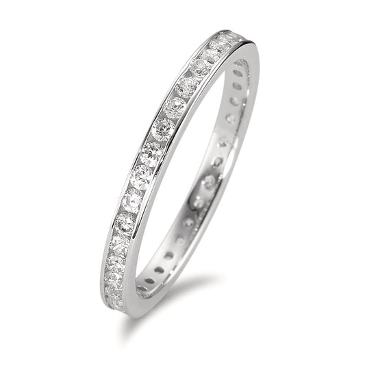 Memory ring 18k White Gold Zirconia