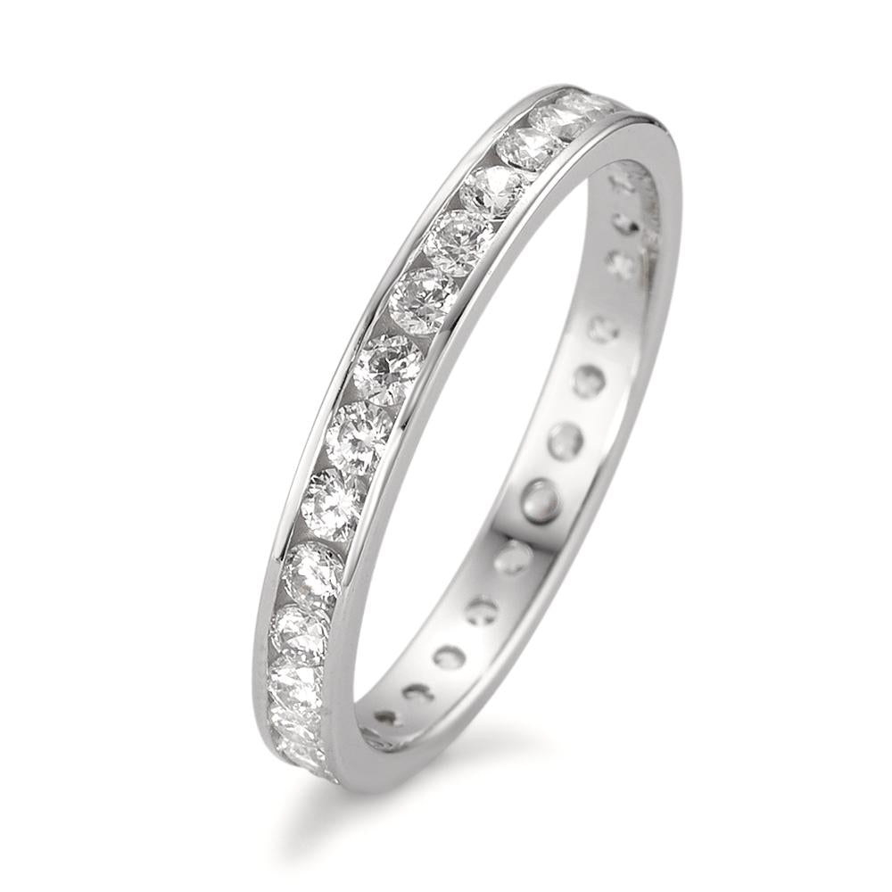 Memory ring 18k White Gold Zirconia