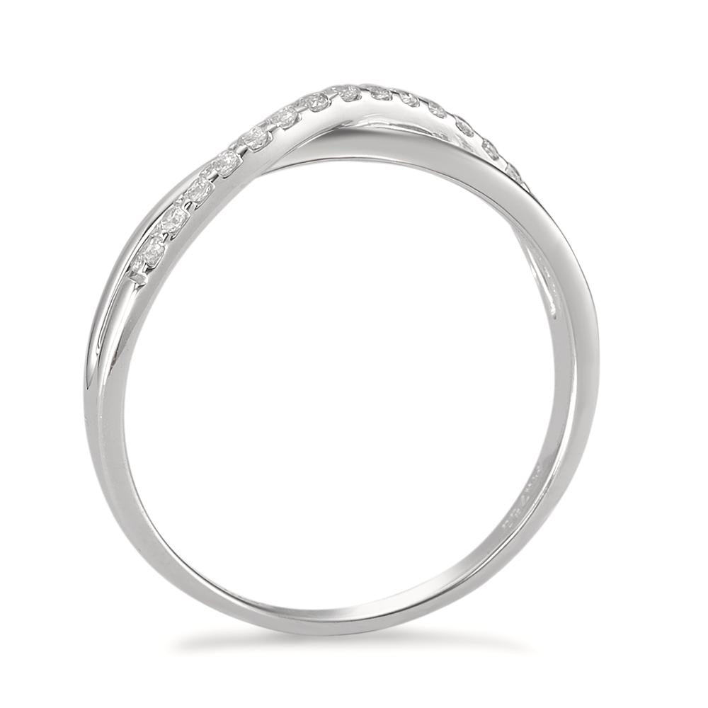 Ring 18k White Gold Zirconia 15 Stones