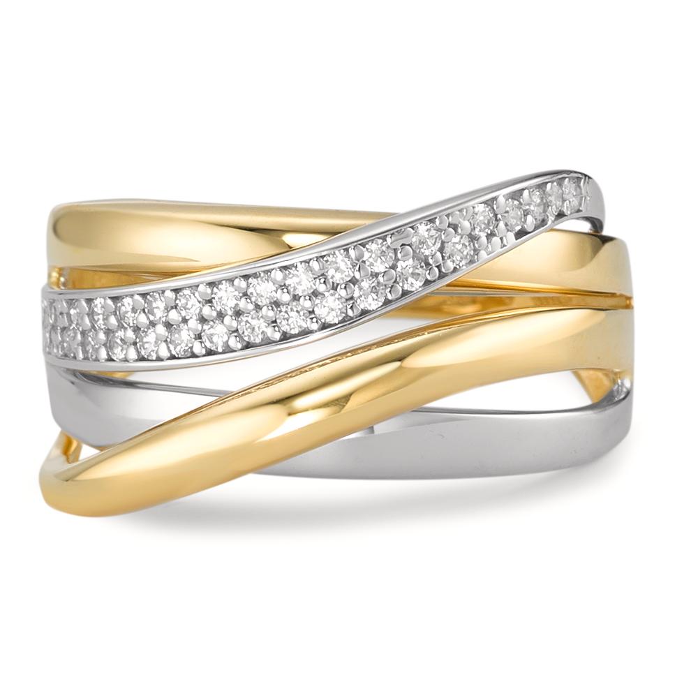 Ring 18k Yellow Gold, 18k White Gold Zirconia