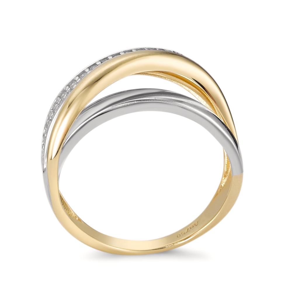 Ring 18k Yellow Gold, 18k White Gold Zirconia