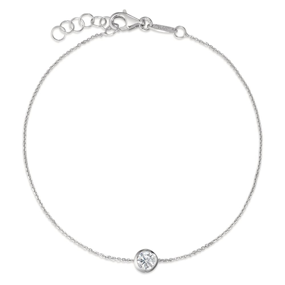 Bracelet 18k White Gold Zirconia 16.5-18 cm