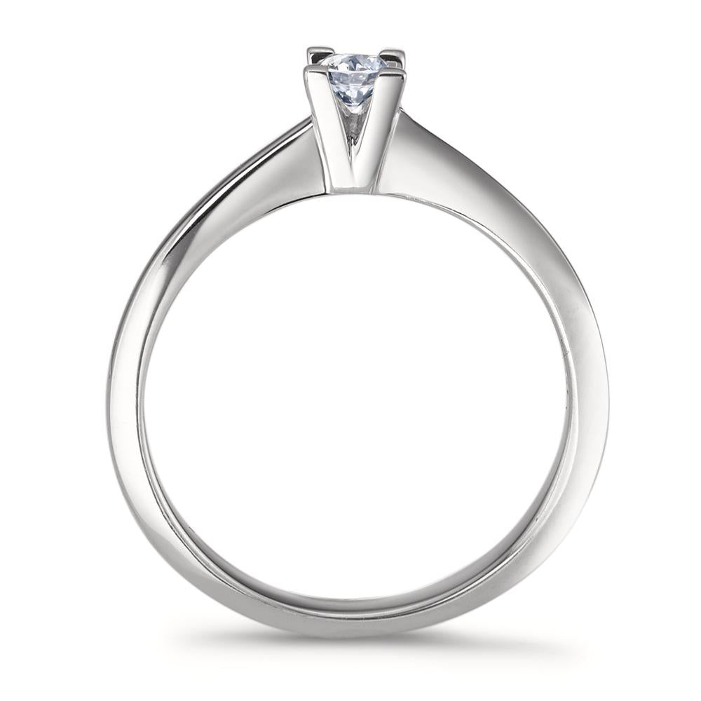 Solitaire ring 18k White Gold Diamond 0.15 ct, w-si