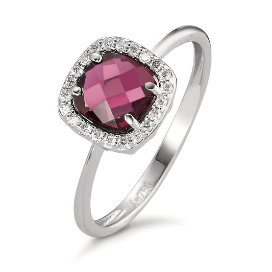 Ring 18k White Gold Rhodolite