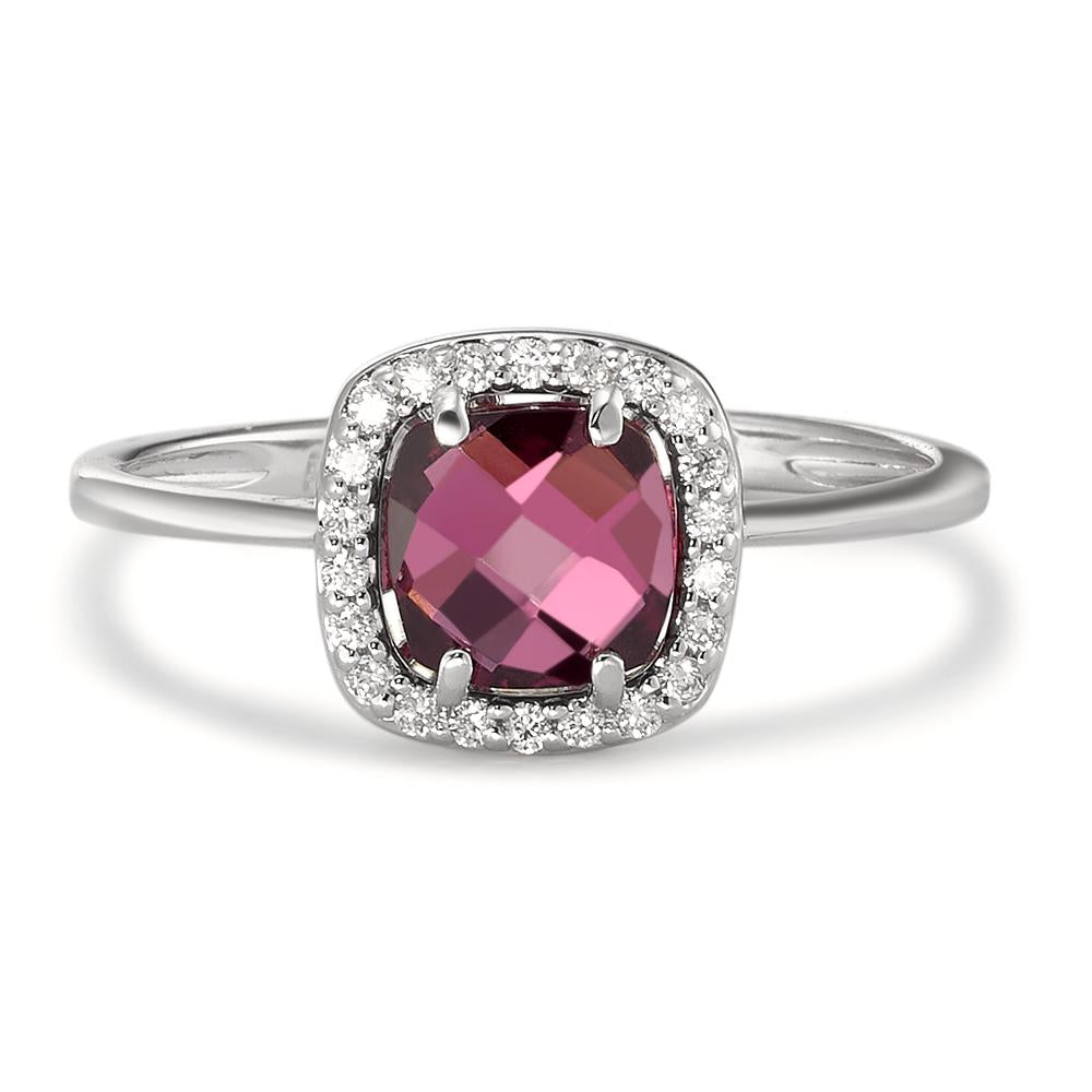 Ring 18k White Gold Rhodolite