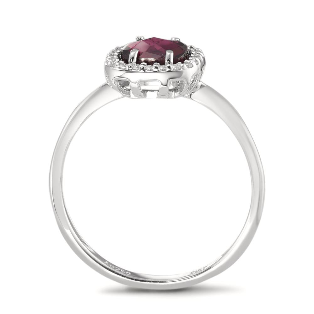 Ring 18k White Gold Rhodolite