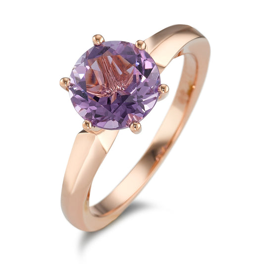 Ring 18k Red Gold Amethyst Ø8 mm