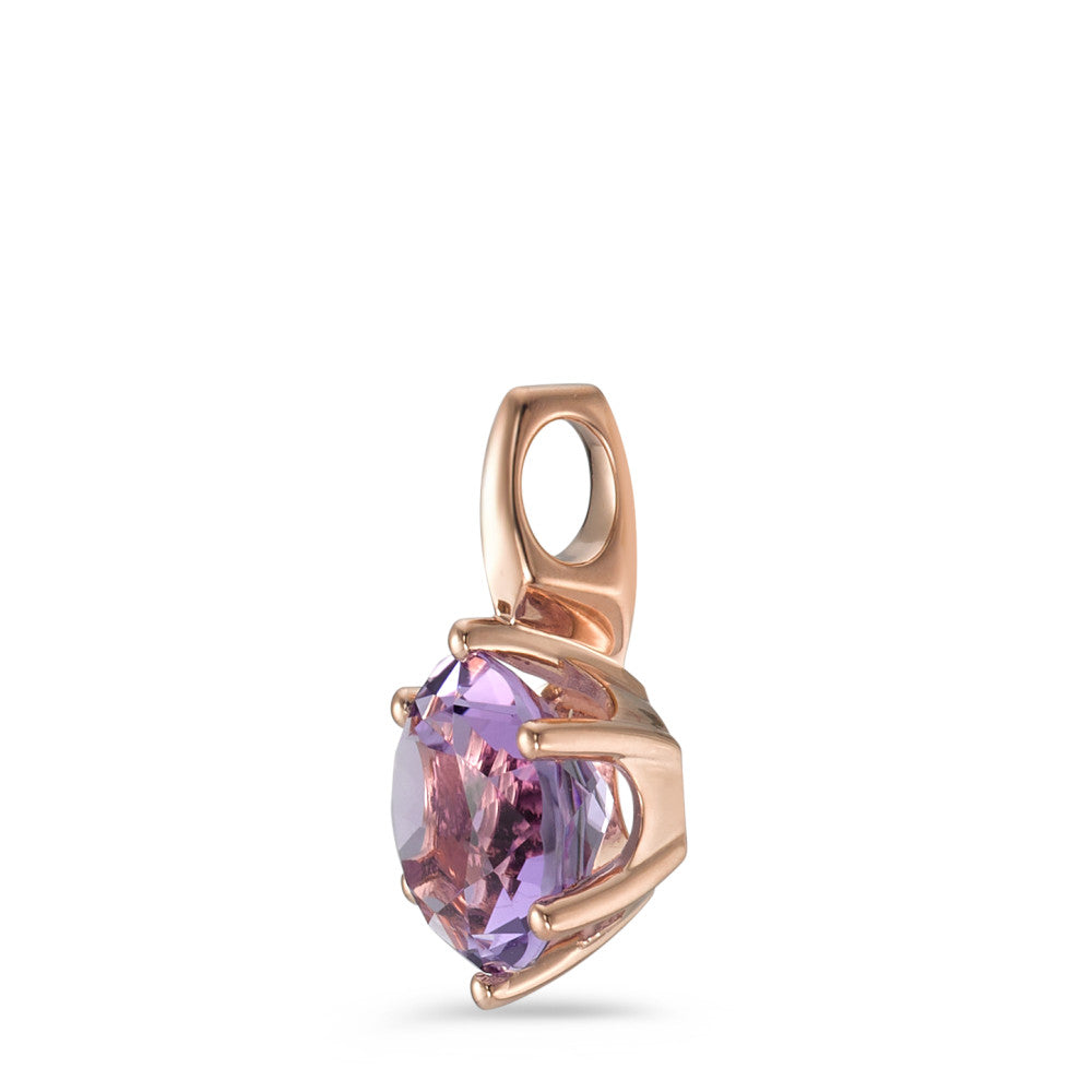 Pendant 18k Red Gold Amethyst Ø8 mm