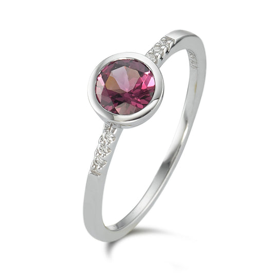 Ring 18k White Gold Rhodolite 7 Stones