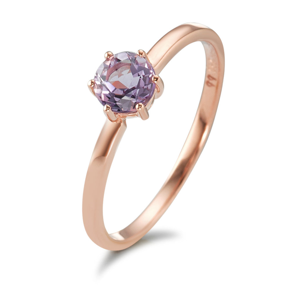 Ring 18k Red Gold Amethyst Violet