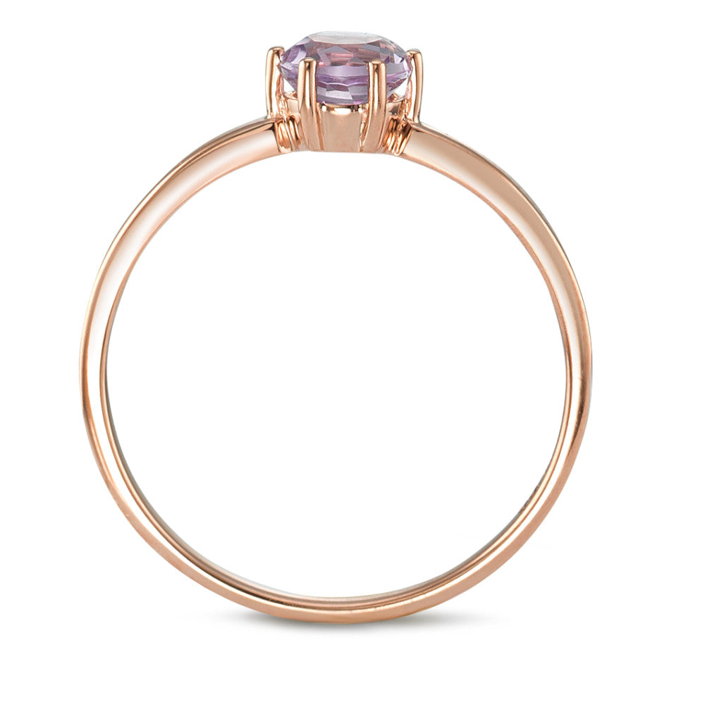 Ring 18k Red Gold Amethyst Violet