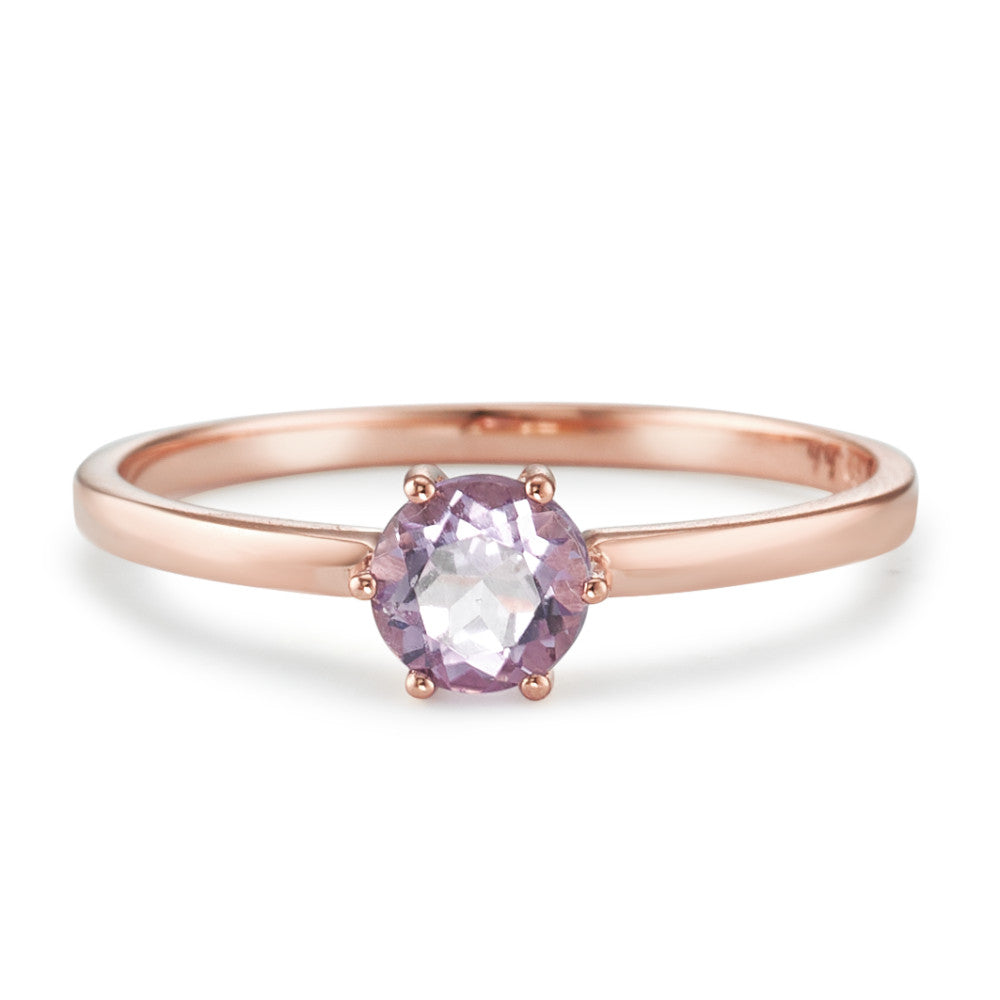 Ring 18k Red Gold Amethyst Violet