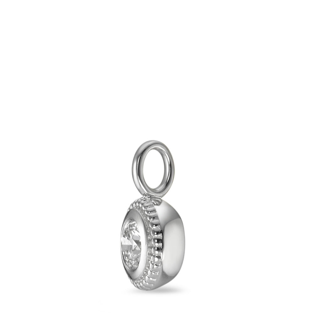 Pendant 18k White Gold Diamond 0.15 ct, w-si Ø6 mm