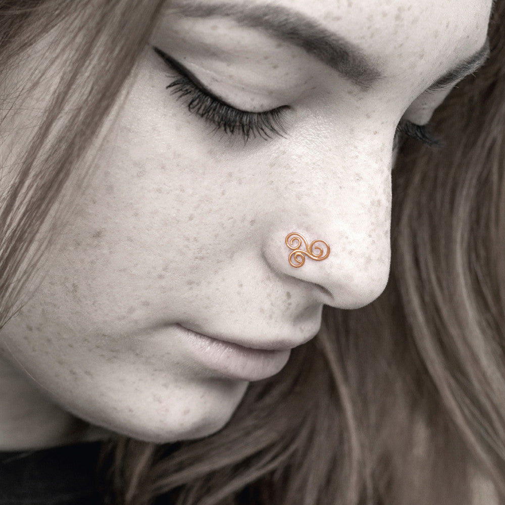 Nose Stud 18k Red Gold