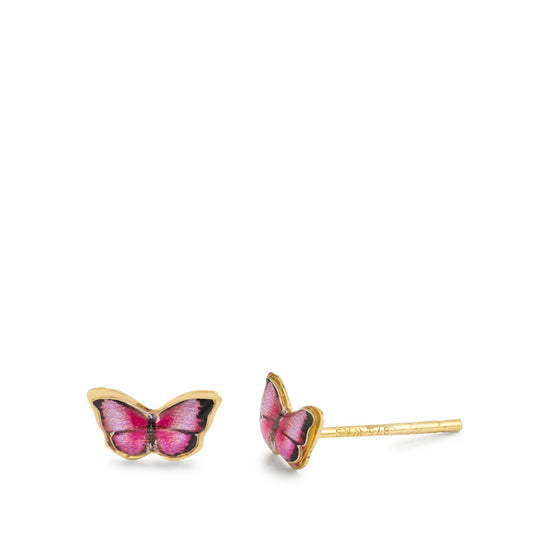 Stud earrings 9k Yellow Gold Butterfly
