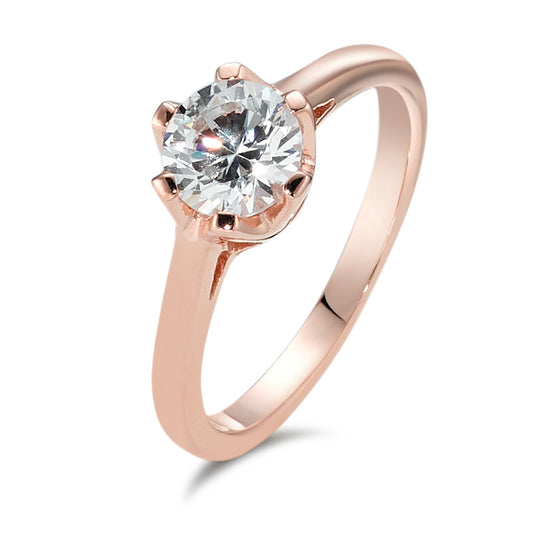 Ring Silver Zirconia Rose Gold plated