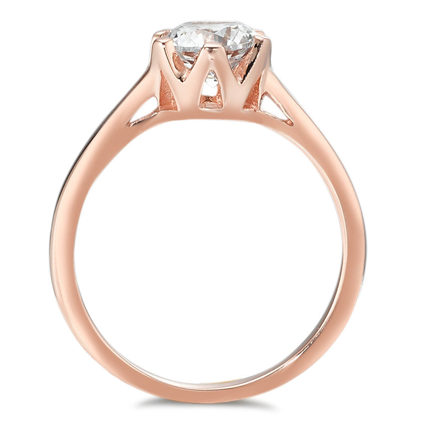 Ring Silver Zirconia Rose Gold plated