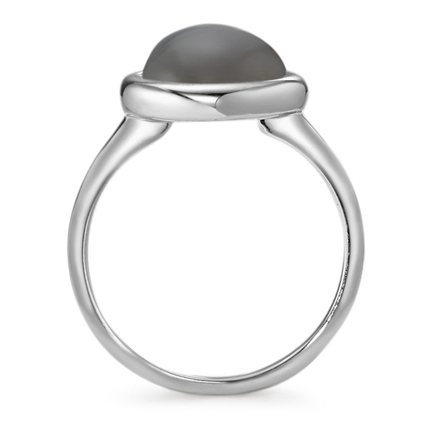 Ring Silver Moonstone Rhodium plated