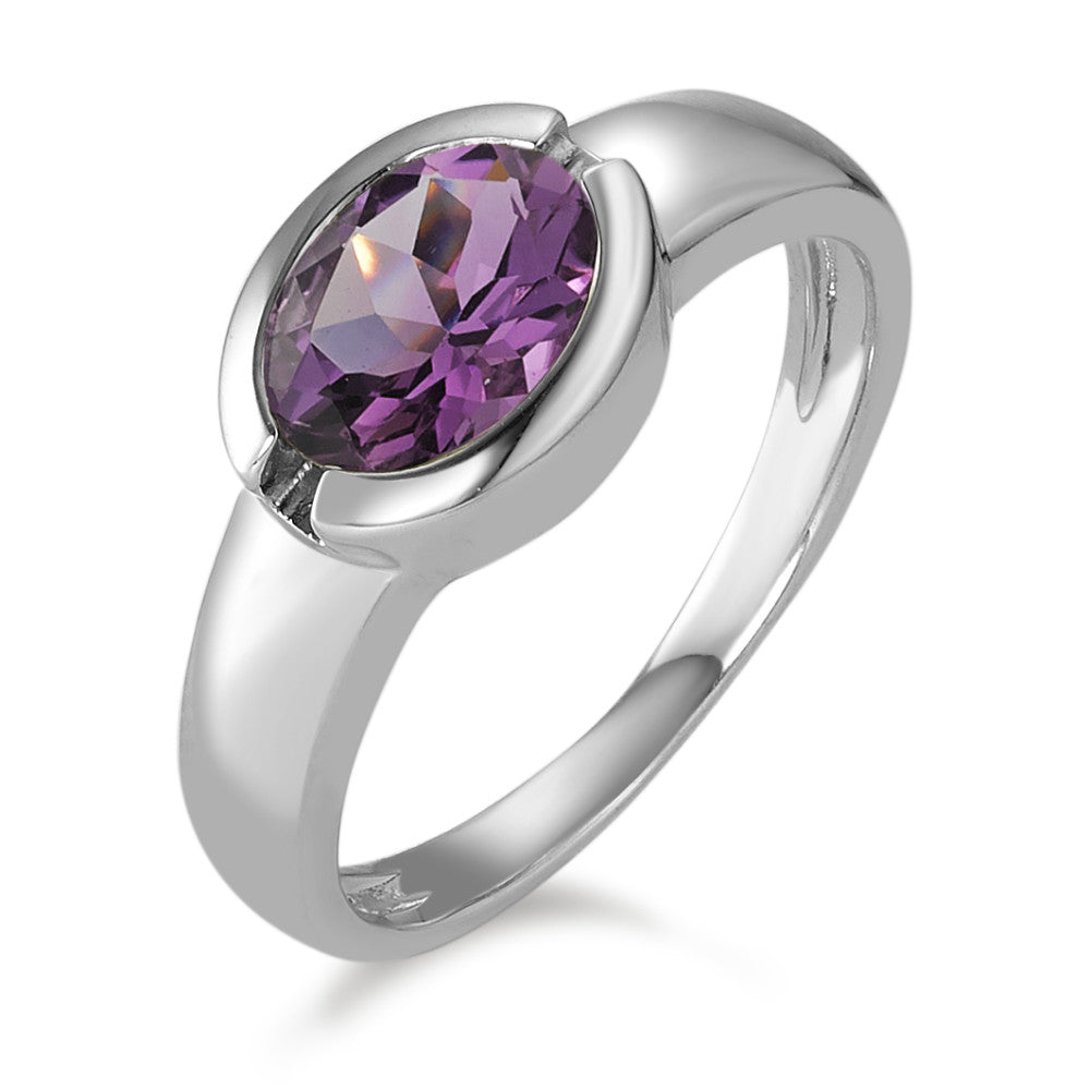 Ring 9k White Gold Amethyst