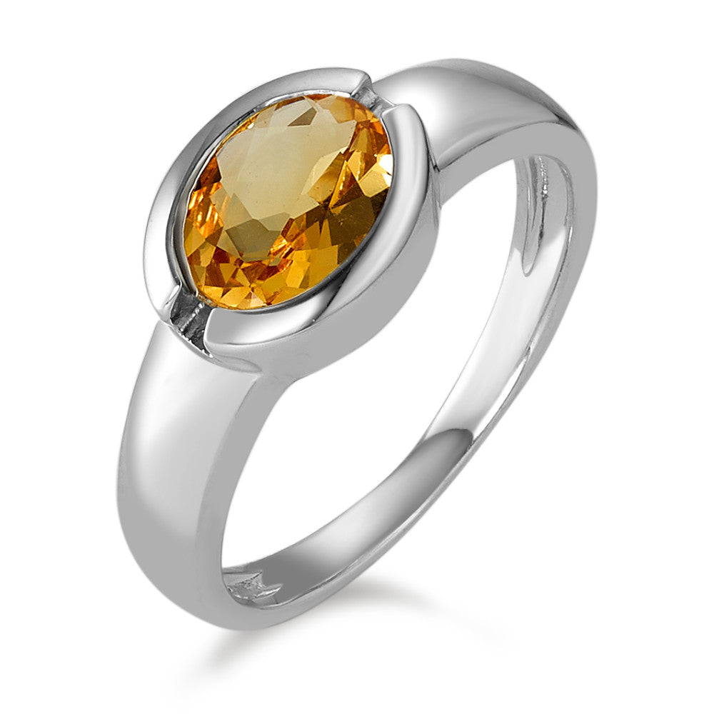 Ring 9k White Gold Citrine