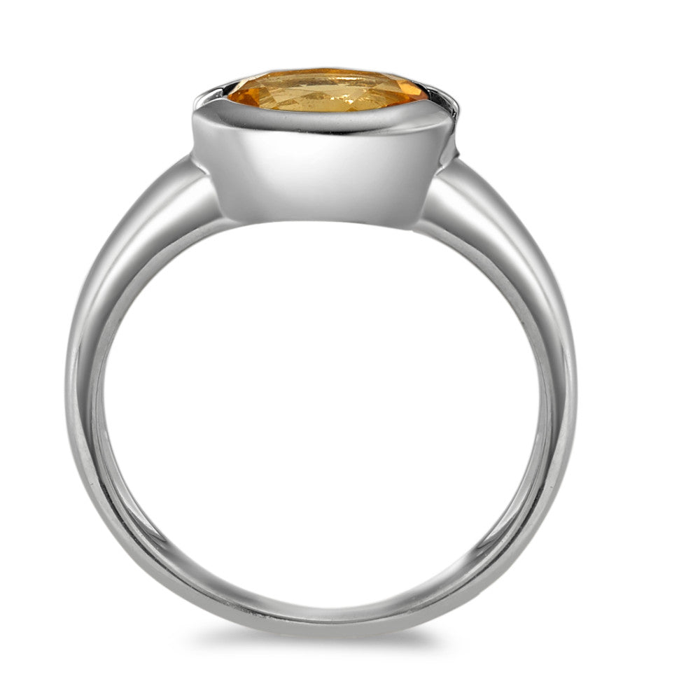 Ring 9k White Gold Citrine