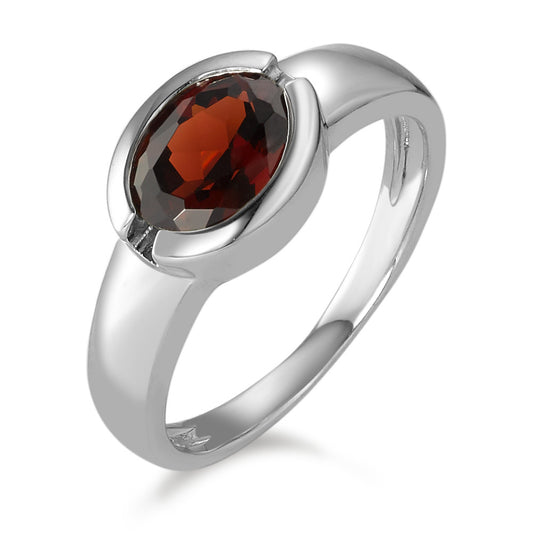 Ring 9k White Gold Garnet