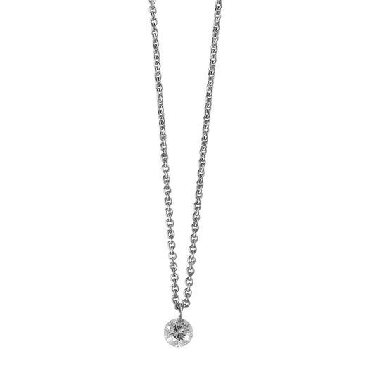 Necklace 18k White Gold Diamond 0.06 ct 42 cm