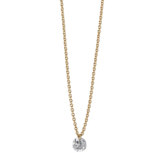 Necklace 18k Yellow Gold Diamond 0.10 ct 42 cm