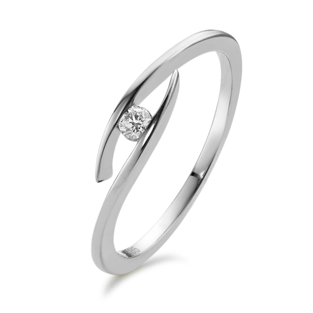 Ring 14k White Gold Diamond 0.05 ct, w-si